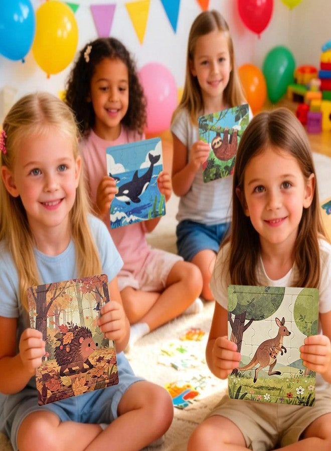 ألغاز هاها ماجيك للأطفال، عبوة من 24 لغزًا، كل لغز مكون من 16 قطعة، مع قاعدة، ألعاب حيوانات تعليمية مغلفة بشكل فردي، هدايا للحفلات وأعياد الميلاد ومكافآت للفصول الدراسية - Image 4