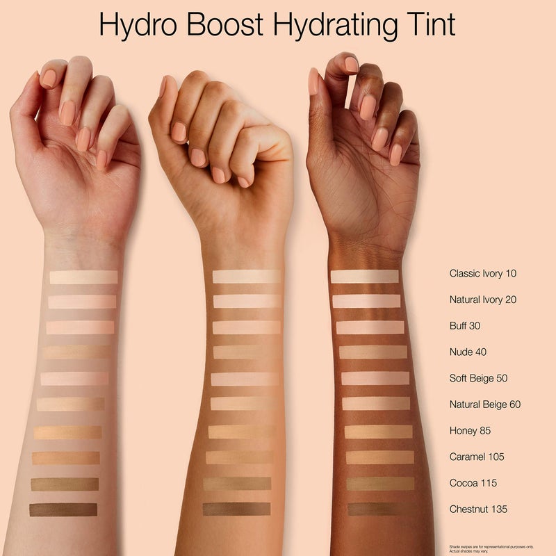 Neutrogena Hydro Boost Hydrating Tint Foundation Makeup for Dry Skin, with Hyaluronic Acid, Lightweight Oil-Free Water Gel, Non-Comedogenic, 85 Honey Color 1.0 fl. oz - Image 5
