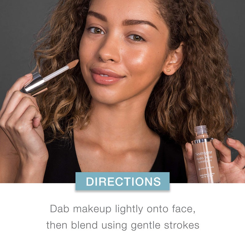 Neutrogena Hydro Boost Hydrating Tint Foundation Makeup for Dry Skin, with Hyaluronic Acid, Lightweight Oil-Free Water Gel, Non-Comedogenic, 85 Honey Color 1.0 fl. oz - Image 4