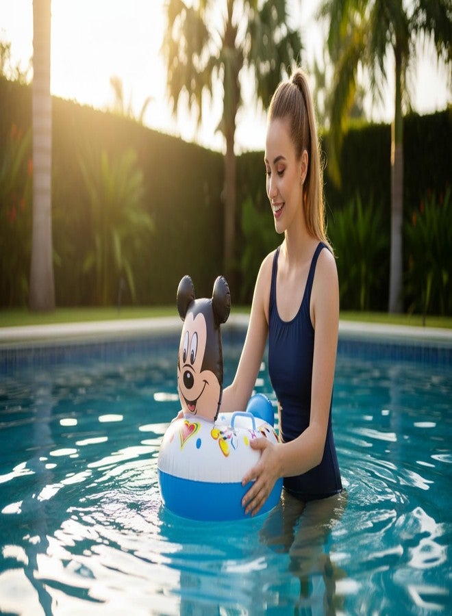 SVS ONLINE Kids Inflatable Cartoon Swim Ring with Seat - Pink Baby Pool Float (Mickey-Swiming-Ring) - Image 3