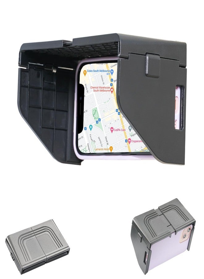 TFY Foldable Sun Shade Visor for Mobile Phones, Remote Controllers, Anti-Glare Hood, Sun Shield, Easy to Install - Image 1