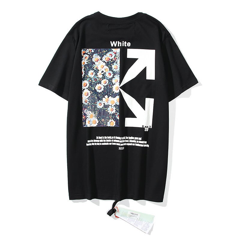 Trade Off Ow Monet Oil Painting Arrow T-Shirt Unisex Loose Couple'S Short-Sleeve Trendy 19Ss - Image 1