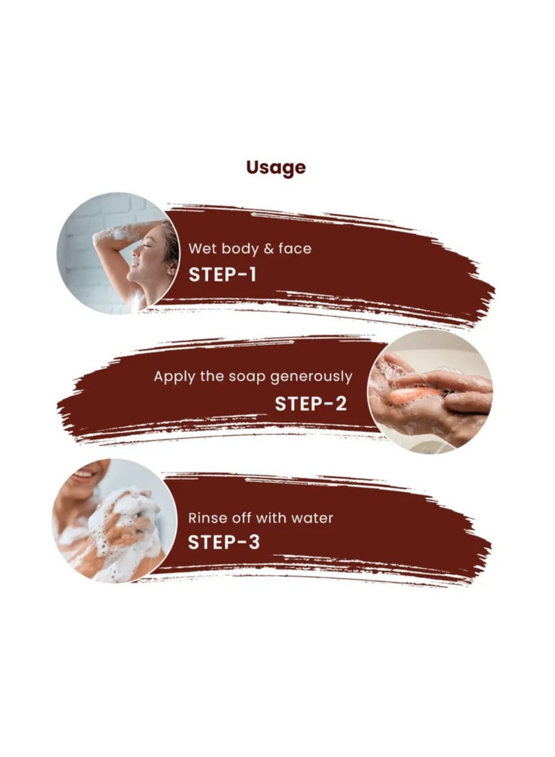 dhathri Oushadha Raktha Chandan Soap For Pimple & Blemish Free Radiant Skin With Red Sandalwood Extract 75 Grams - Image 5