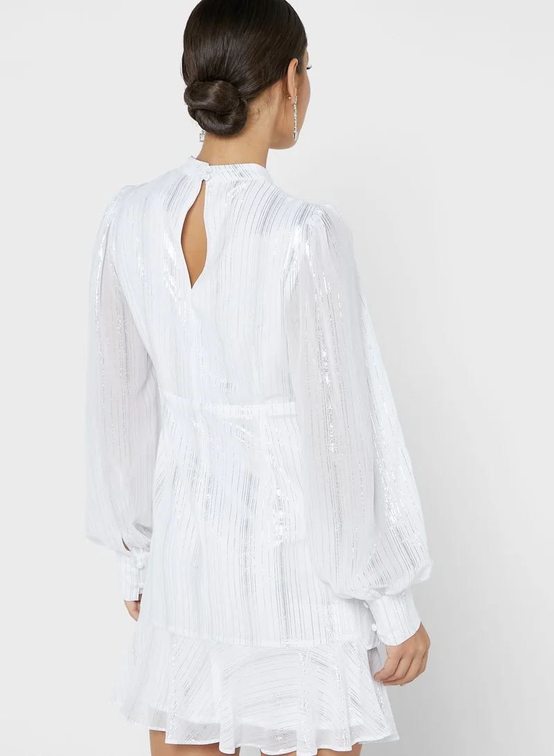 ALIGNE Striped Pleated Dress