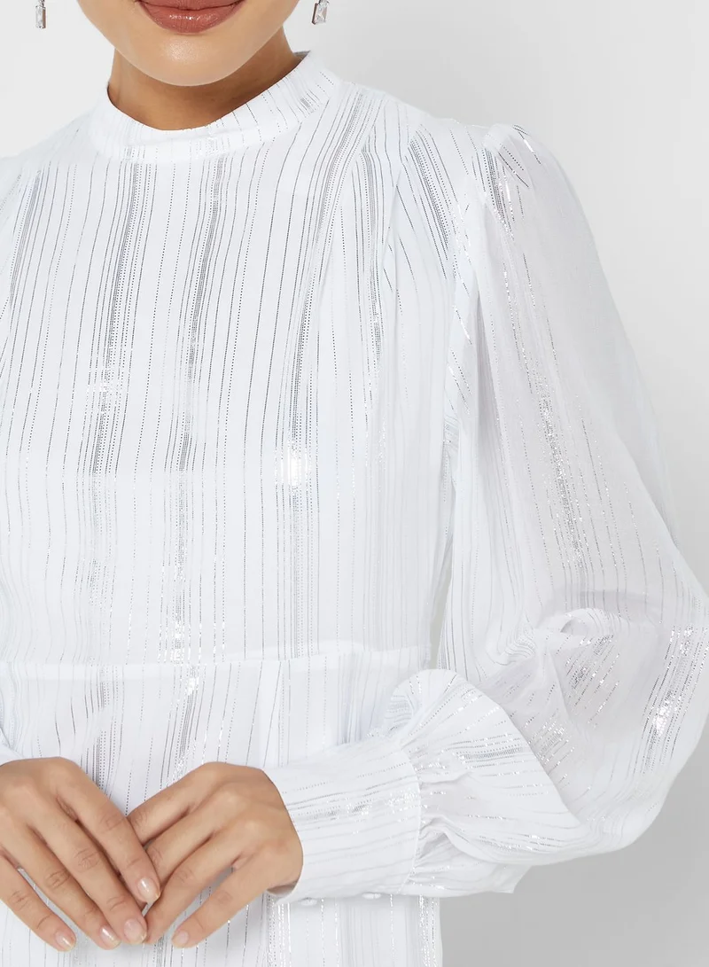 ALIGNE Striped Pleated Dress