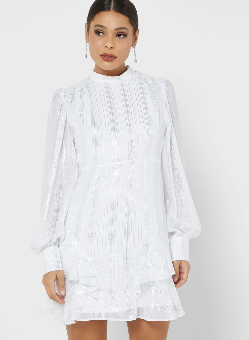 ALIGNE Striped Pleated Dress