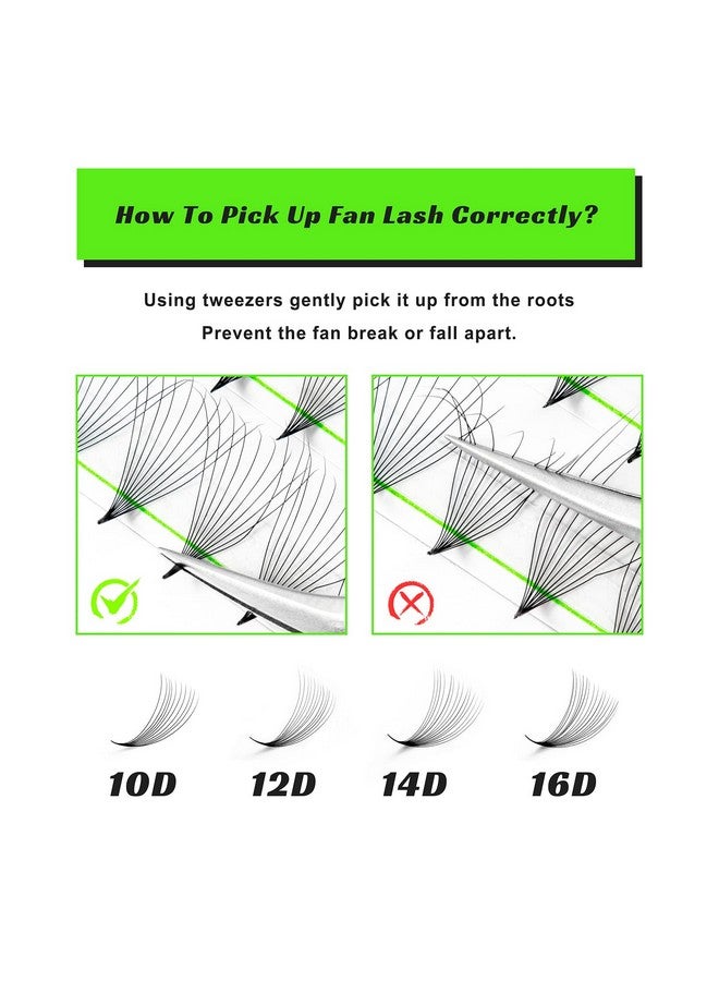 500 Premade Fans Eyelash Extensions 815Mm Mixed Length Promade Lash Fans C;D Curl Premade Fans Pointed Thin Base Handmade Volume Premade Lash Extensions Fans(10D,0.07D815Mm)