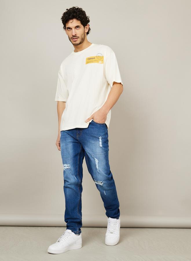 Styli Jurassic Park Character Back and Front Print Boxy T-Shirt - Image 3