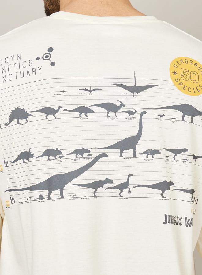 Styli Jurassic Park Character Back and Front Print Boxy T-Shirt - Image 4