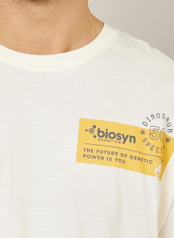 Styli Jurassic Park Character Back and Front Print Boxy T-Shirt - Image 5