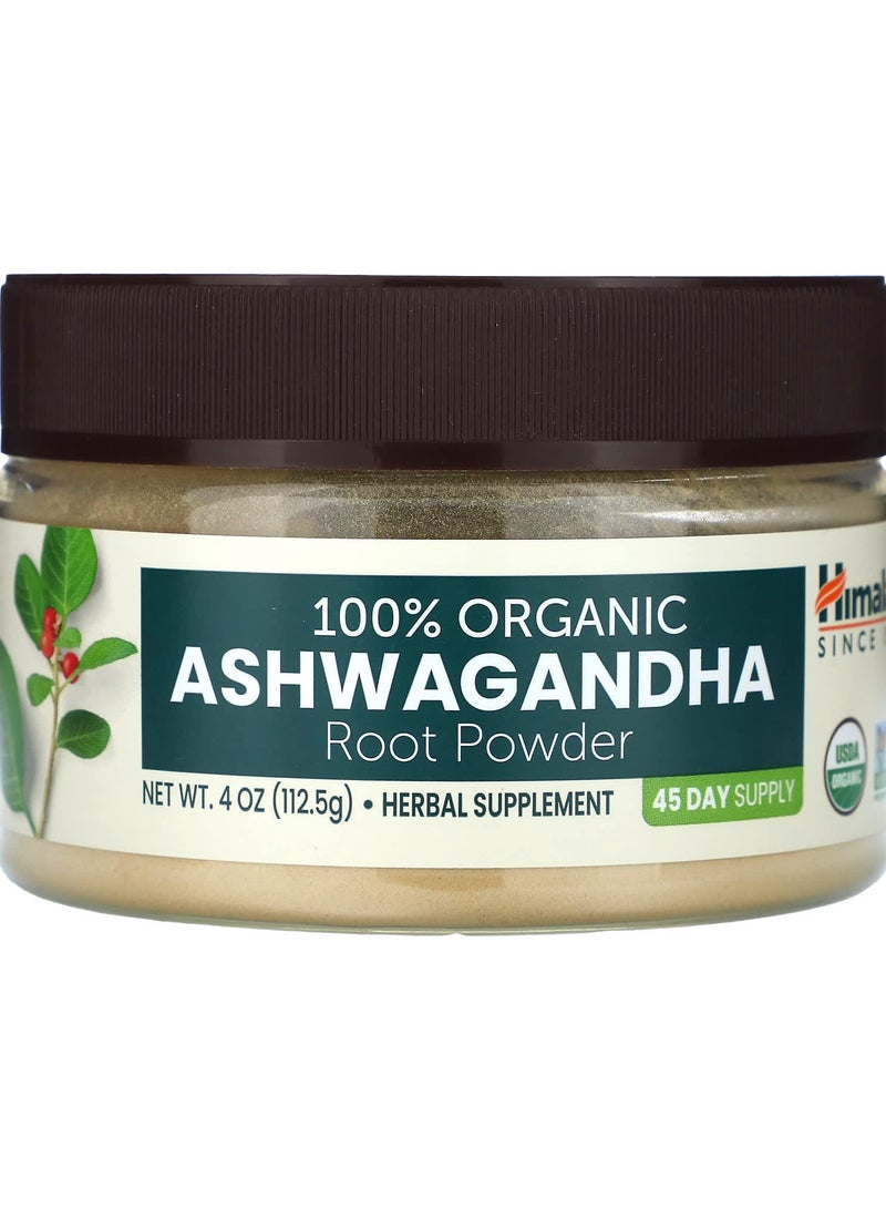 100% Organic Ashwagandha Root Powder, 4 oz (112.5 g)