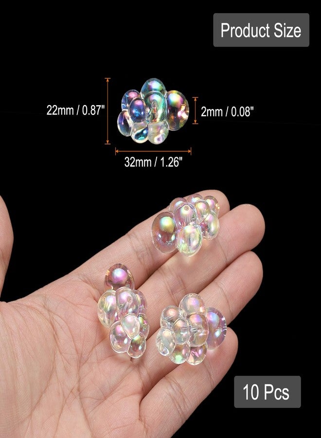 CoCud Bubble Clusters for Miniature Dollhouse Bathtub, 1:16 Scale Acrylic Iridescent Clear Bubbles - (Applications: for DIY Craft, Fairy Beach Decor), 10-Piece, L - Image 2