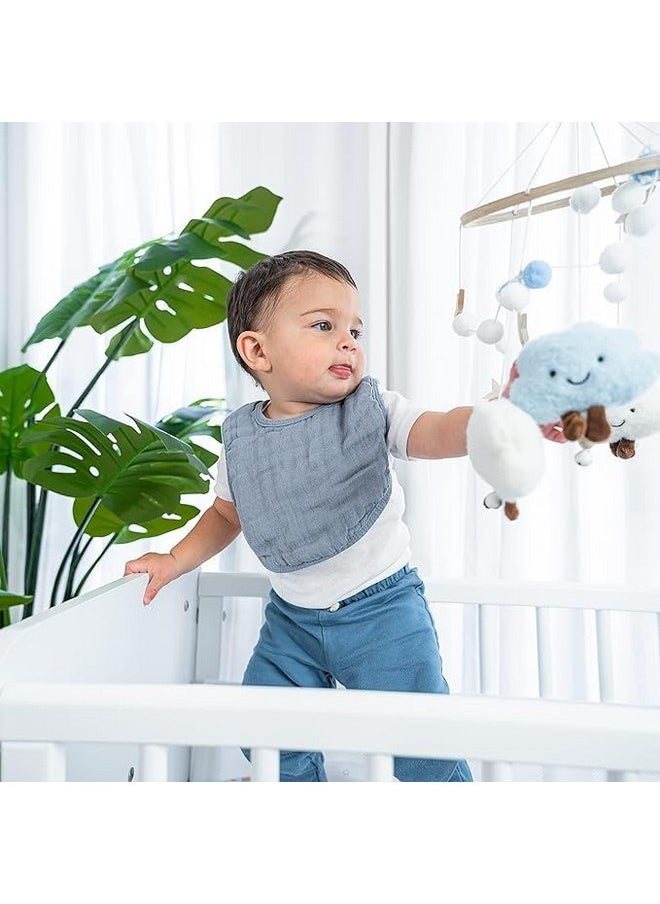 Comfy Cubs - Comfy Cubs Muslin Baby Bibs, Drool Bibs, Adjustable with Easy Snaps, Teething & Drooling, Absorbent Bibs for Boys & Girls - Image 1