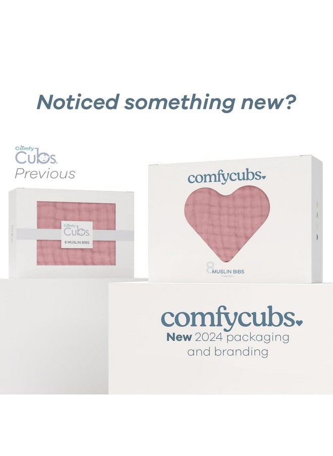 Comfy Cubs - Comfy Cubs Muslin Baby Bibs, Drool Bibs, Adjustable with Easy Snaps, Teething & Drooling, Absorbent Bibs for Boys & Girls - Image 1