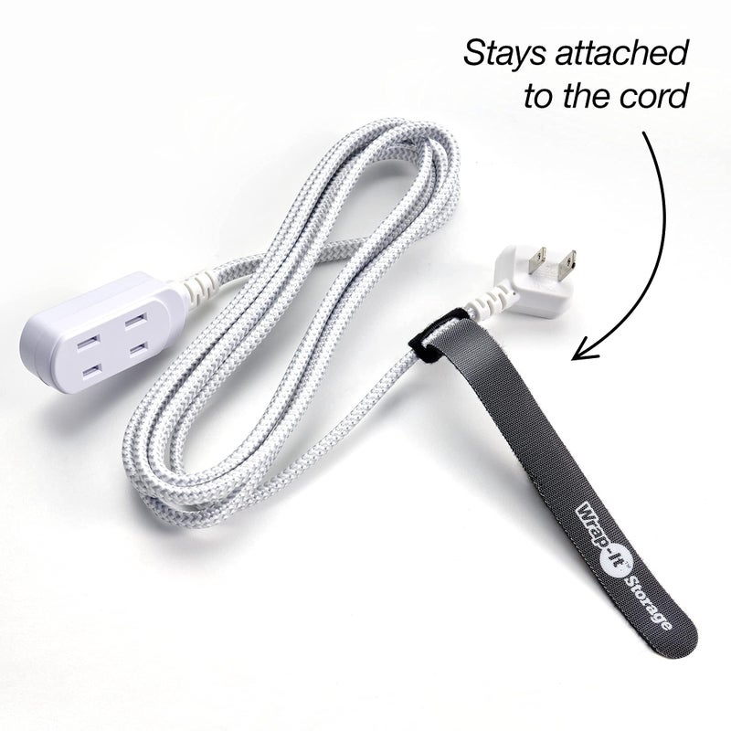 Wrap-It Storage Cable Management Value Pack - 40 Self-Gripping Cable Ties, 20 Cable Labels, 12ft Perforated Self-Gripping Roll - For Home, Office, Desk, Wire, Cable Wrap, Cord Management Organization - Image 3