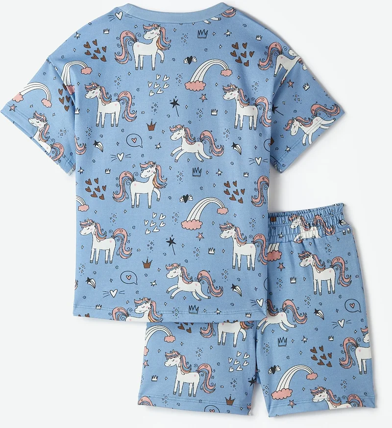 جون Girl Printed Shorts T-Shirt Set