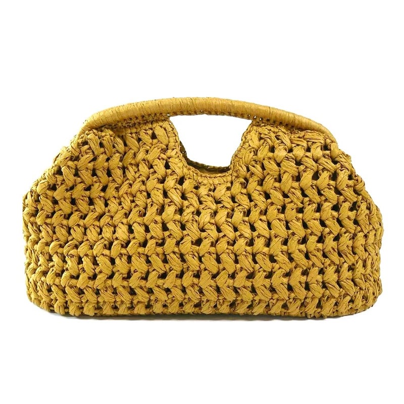 CUXVA Large Straw Clutch Bag for Women Summer Satchel Purse Fashion Woven Top Hanlde Handbags for Beach Vacation - Image 1