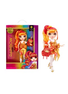 RAINBOW HIGH Junior High Special Edition Laurel De’Vious - 9" Red And Orange Posable Fashion Doll With Accessories And Open/Close Soft Backpack. Great Toy Gift For Kids Ages 4-12  - Image 1