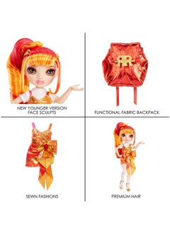 RAINBOW HIGH Junior High Special Edition Laurel De’Vious - 9" Red And Orange Posable Fashion Doll With Accessories And Open/Close Soft Backpack. Great Toy Gift For Kids Ages 4-12  - Image 5