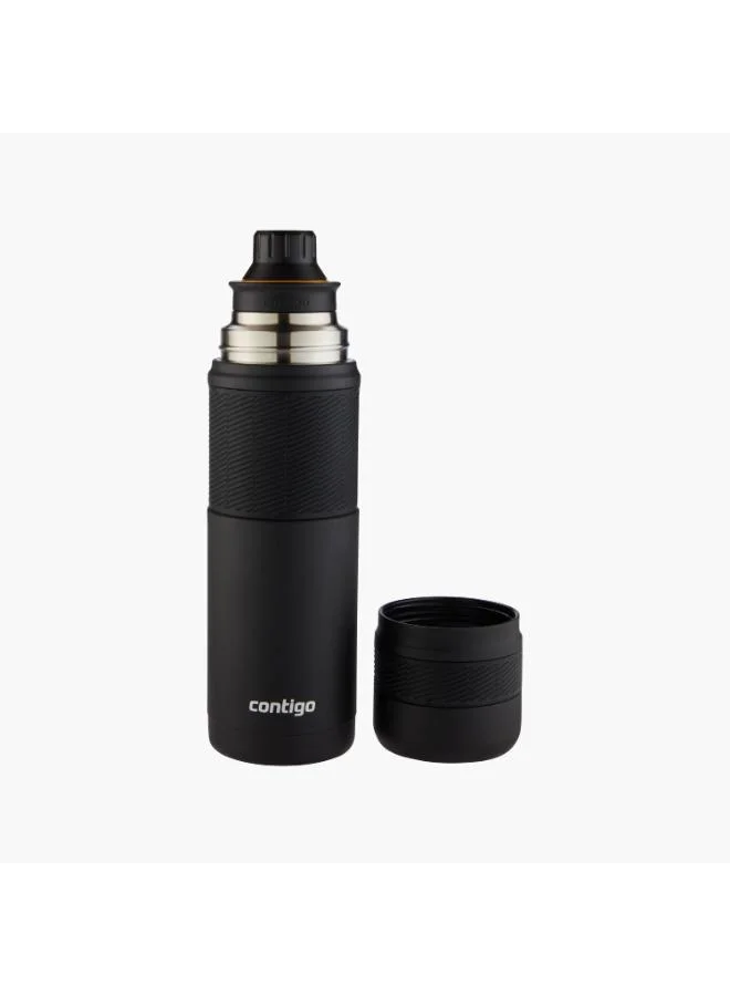 كونتيجو Contigo Plain Stainless Steel Water Bottle with Screw Spout and Leak Resistant Design - 740 ml
