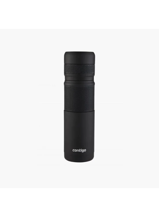 كونتيجو Contigo Plain Stainless Steel Water Bottle with Screw Spout and Leak Resistant Design - 740 ml