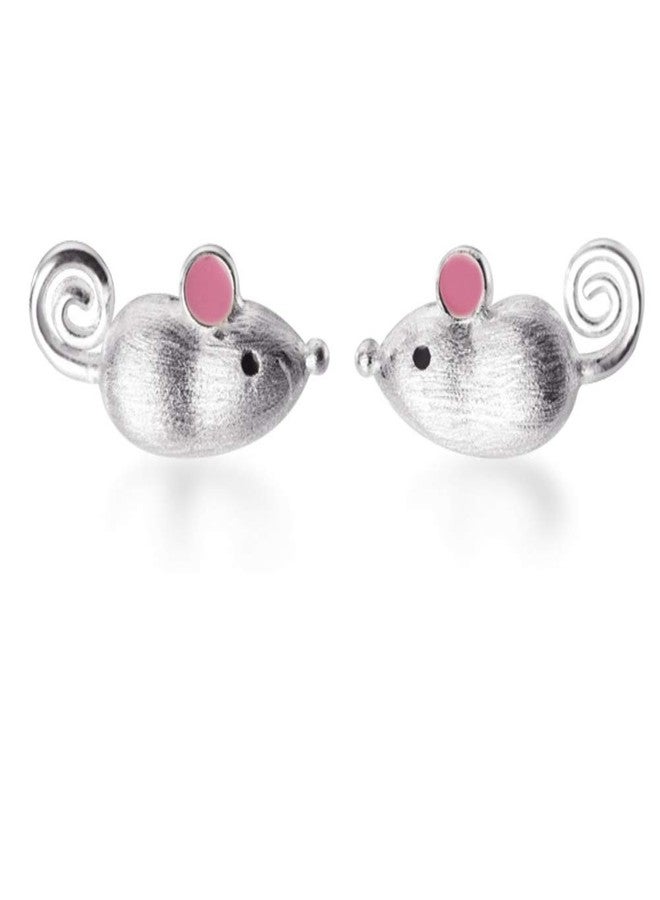 Helen de Lete The Rat Year Lucky Mouse S925 Sterling Silver Stud Earrings for Women - Image 1