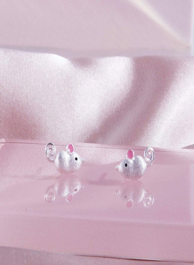 Helen de Lete The Rat Year Lucky Mouse S925 Sterling Silver Stud Earrings for Women - Image 2