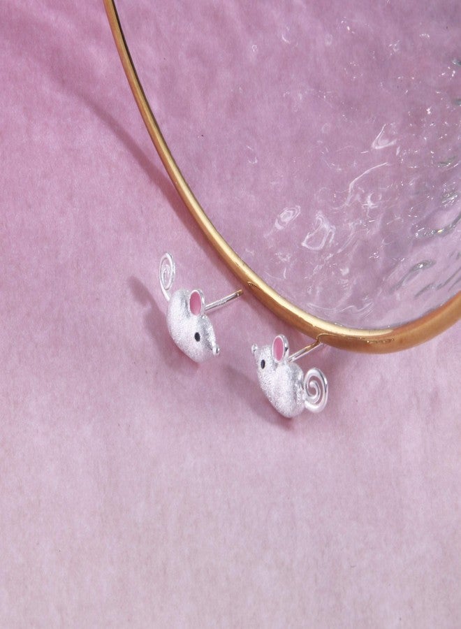 Helen de Lete The Rat Year Lucky Mouse S925 Sterling Silver Stud Earrings for Women - Image 5