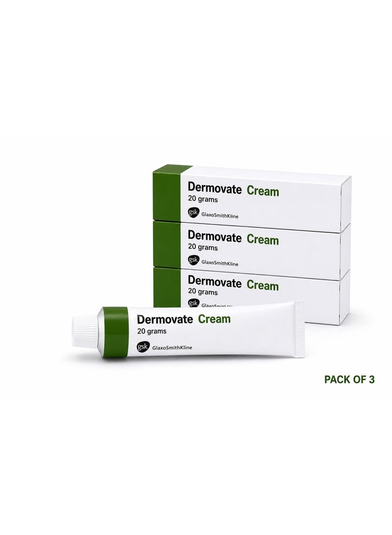 gsk Dermovate Cream 20g Pack of 3 - Image 1