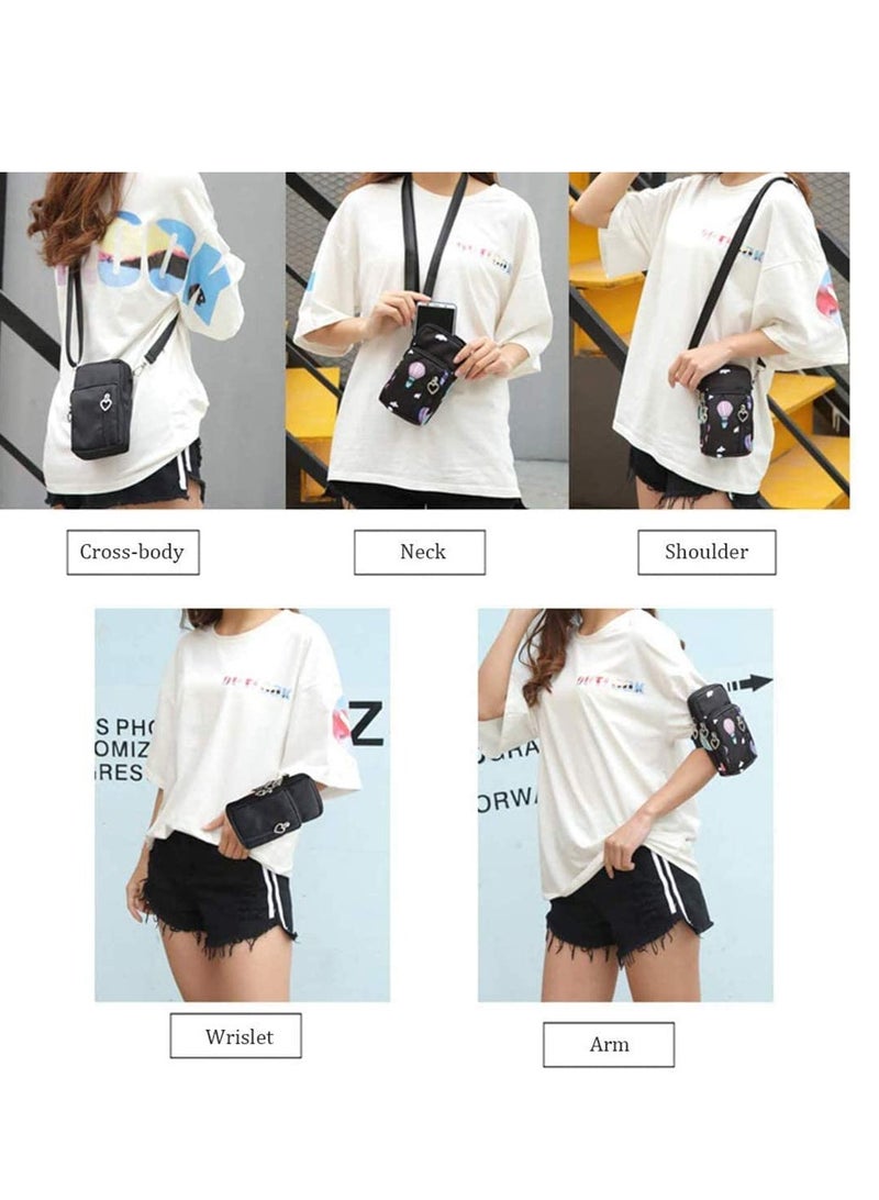 Cotton Woven Crossbody Phone Pouch for iPhone 11 Pro Max and Samsung Galaxy S10 Plus - Image 2
