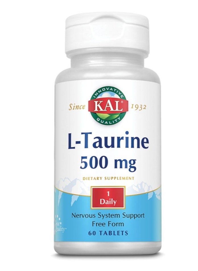 Kal L-Taurine 500 mg 60 Tablets