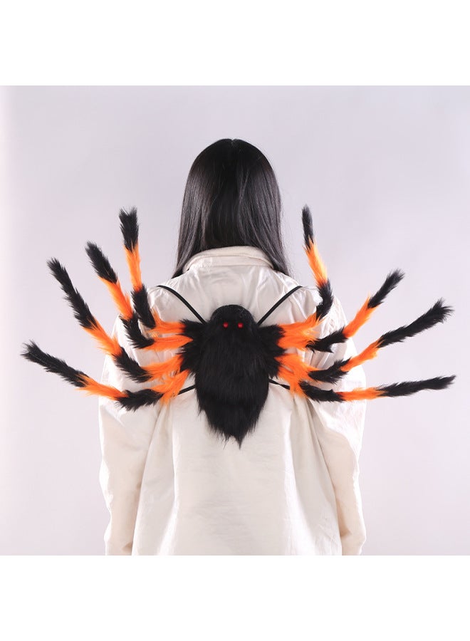 Halloween Costume Party Spider Props Colorful Wings Backpack Large Spider Creative Pocket Dance Party Props-Color:Pocket Spider S (color)  - Image 1