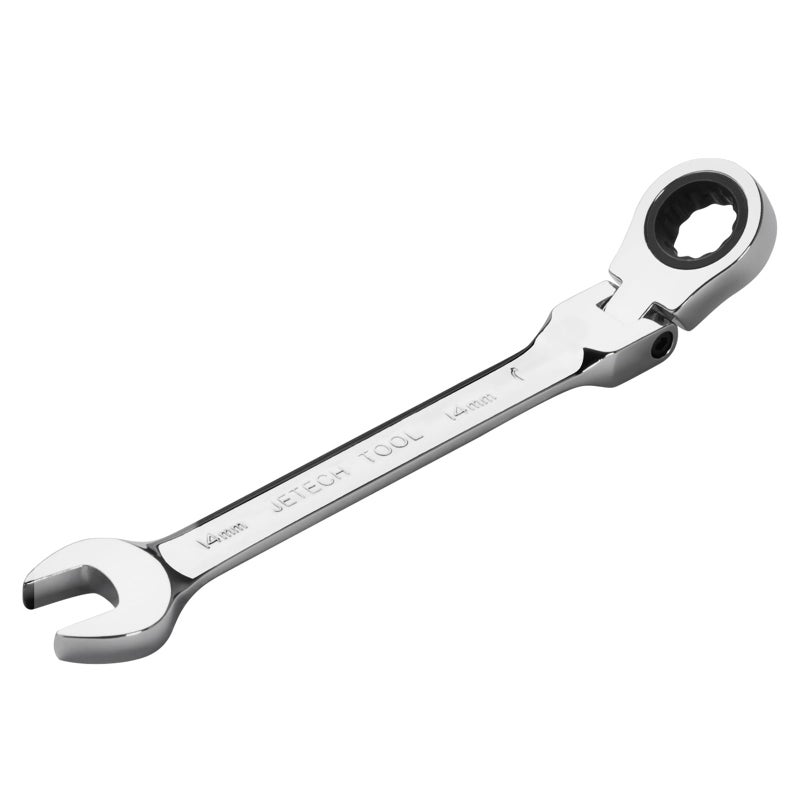 Jetech 14mm Flexible Head Gear Wrench, Industrial Grade Ratcheting Combination Spanner, Forged, Heat-Treated Cr-V Alloy Steel, Full Polished 12 Point,Metric - Image 1