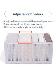 Excefore Closet Organizer, Storage Bin Container with Removable Dividers for Wardrobe & Drawers, Clothes Organizer, Office Organization, Pantry Organizer, Sturdy, Stackable & Foldable, Medium  - Image 4