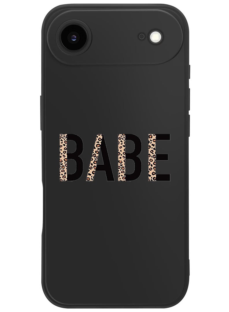 Theodor Protective Slim Fit Case Liquid Silicone Cover with Full Body Protection Anti-Scratch Shockproof Case For Apple iPhone 17 Air (Black) Babe - Image 1