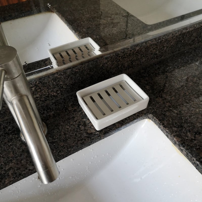 Passionier Ceramic Soap Dish Stainless Steel Soap Holder for Bathroom and Shower Double Layer Draining Soap Box - Image 5