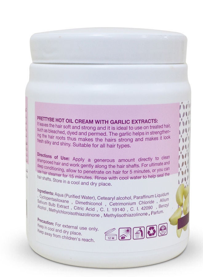 pretty Be Hot Oil Hair Cream With Garlic Extracts, Suitable For All Hair Types - 1000ml - Image 2