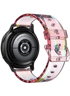 Y&D No Gap Band Compatible for Samsung Galaxy Watch 5/4 40mm 44mm, 5 Pro 45mm Band/Watch 4 Classic 42mm 46mm, 20mm Transparent Replacement Silicone Wrist Strap  - Image 2