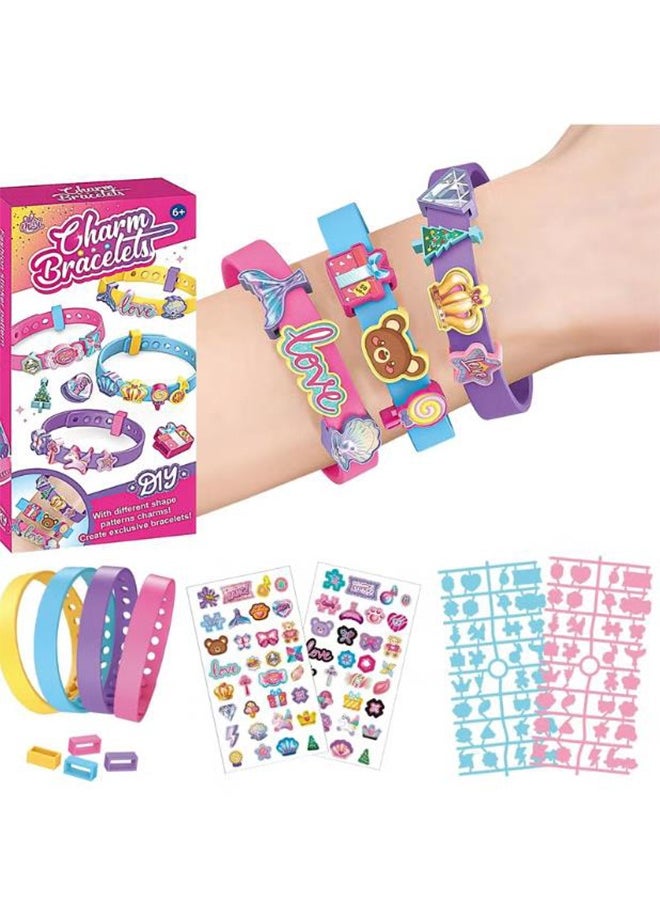 DIY Bracelet Making Kit for Girls, Arts and Crafts for Kids Ages 3 4 5 6 7, Friendship Bracelet Making Kit with Colour Bracelet/Stickers, Girls Birthday Presents for 3 4 5 6 7 Year Old  - Image 1