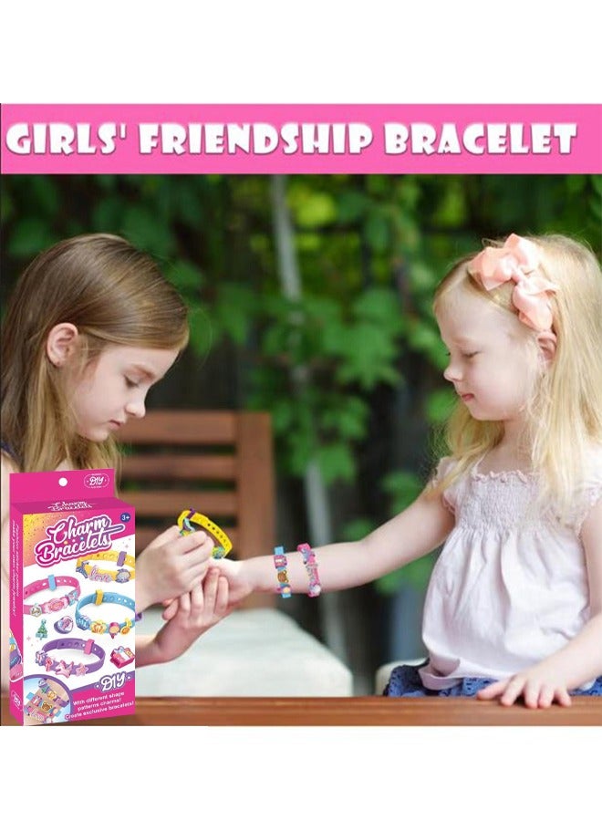 طقم صنع الأساور DIY للفتيات، فنون وحرف للأطفال من عمر 3 إلى 7 سنوات، طقم صنع أساور الصداقة مع أساور ملونة / ملصقات، هدايا عيد ميلاد للفتيات في عمر 3 و4 و5 و6 و7 سنوات. - Image 5