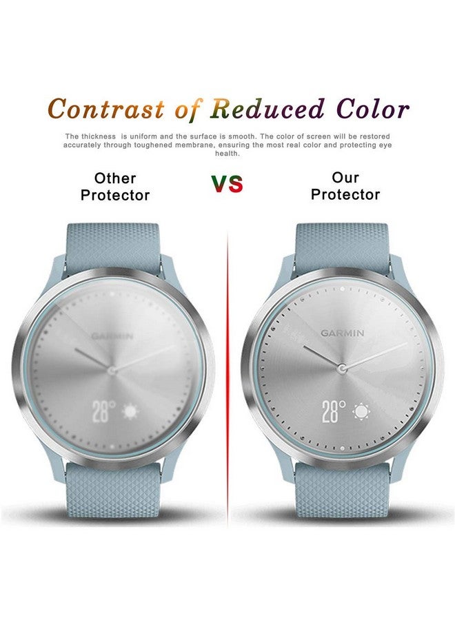 Diruite 3-Pack for Garmin Vivomove HR Screen Protector Tempered Glass for Vivomove HR [2.5D 9H Hardness] [Anti-Scratch] [No-Bubble] - Image 4