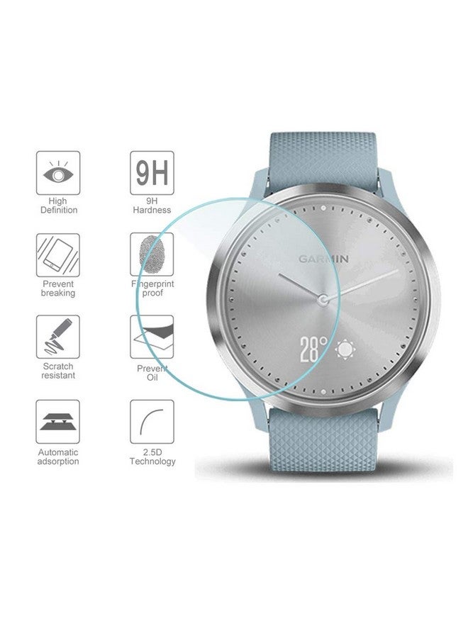 Diruite 3-Pack for Garmin Vivomove HR Screen Protector Tempered Glass for Vivomove HR [2.5D 9H Hardness] [Anti-Scratch] [No-Bubble] - Image 3
