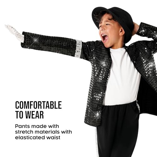 Morph Popstar Costume for Kids, 80s Disco Outfits for Boys, Retro Costume Boys, 80s Party Wear, Halloween Costumes for Kids, Small - Image 4