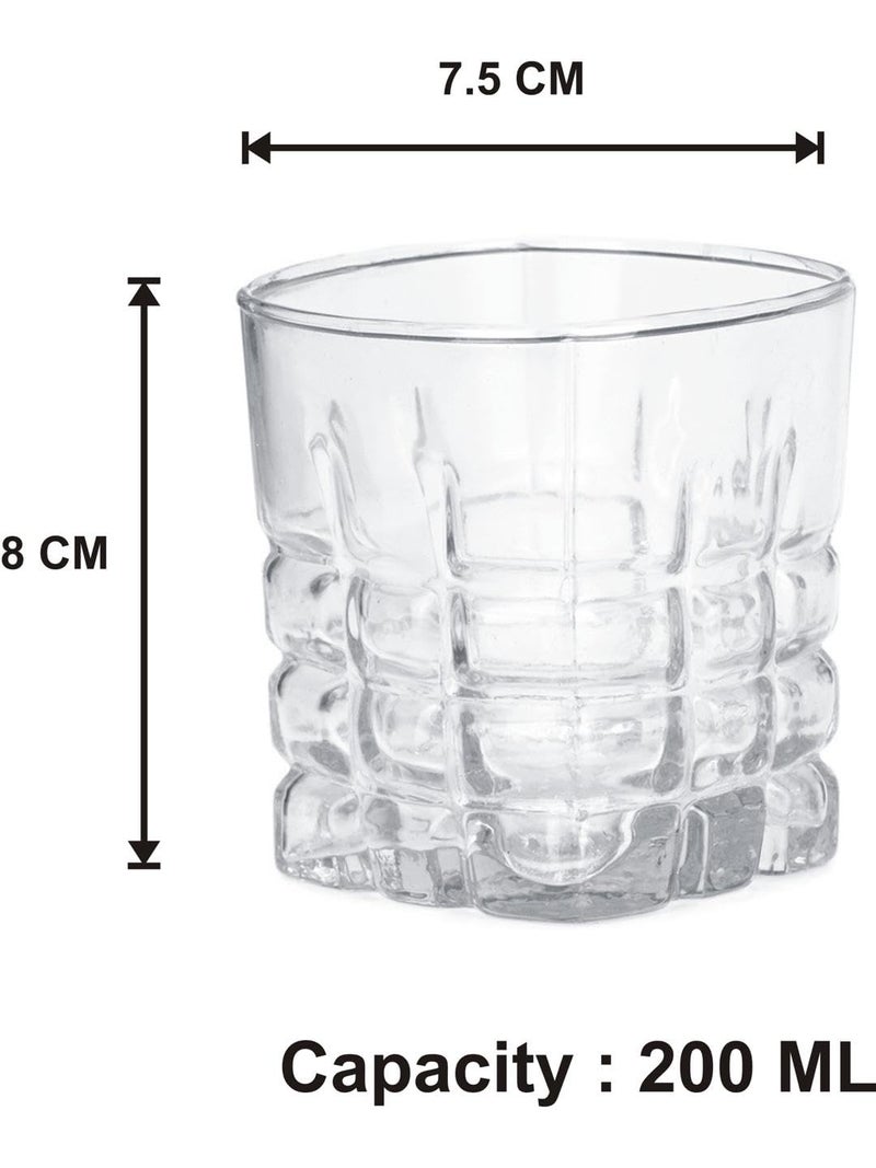 Somil Clear Elegance Timeless Glass Designs for Every Occasion 200 ml Capacity Pack of 4 Size 8 X 75 X 75 Cm - Image 3