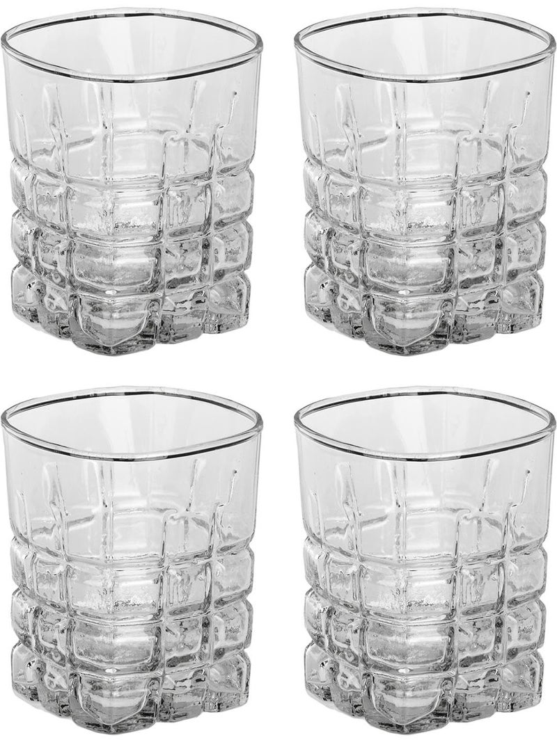 Somil Clear Elegance Timeless Glass Designs for Every Occasion 200 ml Capacity Pack of 4 Size 8 X 75 X 75 Cm - Image 1