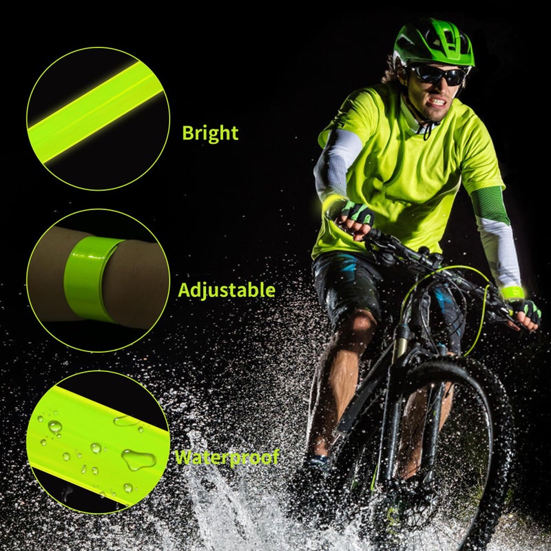 CKKAPTURE 20 Pcs Reflective Bands Snap Bracelets - Enhance Safety for Children, School Bags, Keys, Prams, Hiking, Joggers, and Cyclists - Image 4
