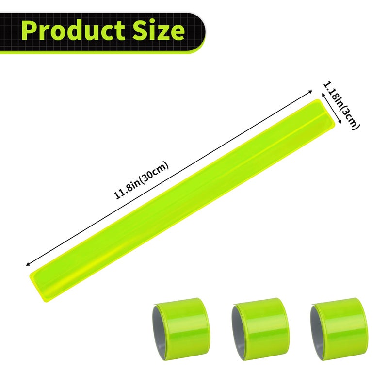 CKKAPTURE 20 Pcs Reflective Bands Snap Bracelets - Enhance Safety for Children, School Bags, Keys, Prams, Hiking, Joggers, and Cyclists - Image 2