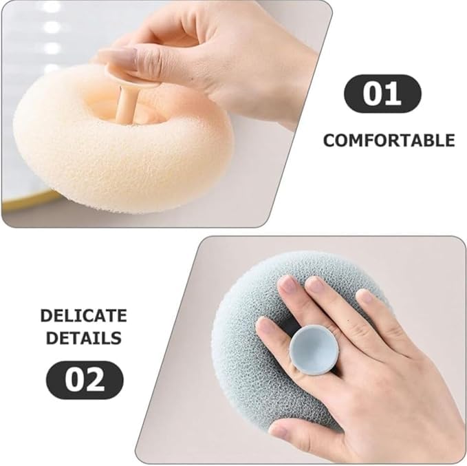 ALESSO ALESSO Bath Shower Loofah Sponge Pouf Body Scrubber Exfoliator Bathing Round Loofah for Men and Women Ultra Soft Round Bath Sponge Loofah Multi Colour PACK OF 1  - Image 4