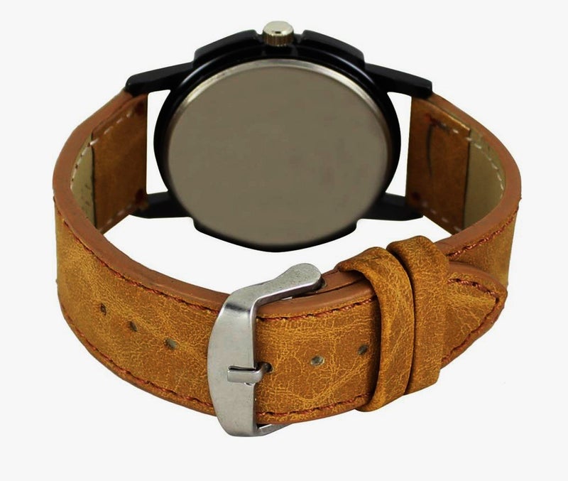 LORENZ Gift Set Combo of Tan Wallet and Watch for Men & Boys | CM-1049WL-TAN - Image 5