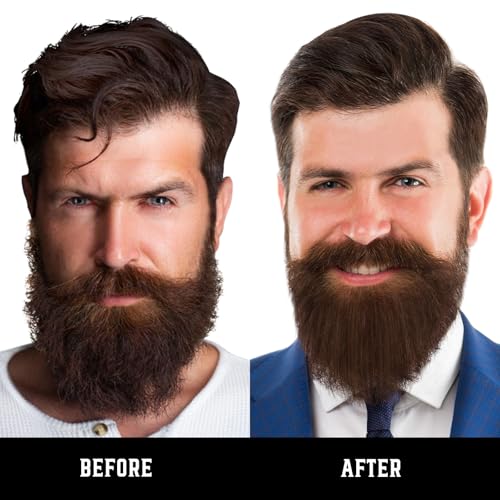 FEBOTE Heated Ionic Hair Straightening Brush for Men - 5 Temperature Settings, Anti-Scald, Beard Shaper & Travel Bag - Image 2
